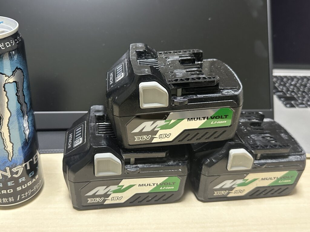 余ってる手持ちのハイコーキ　マルチボルトバッテリー