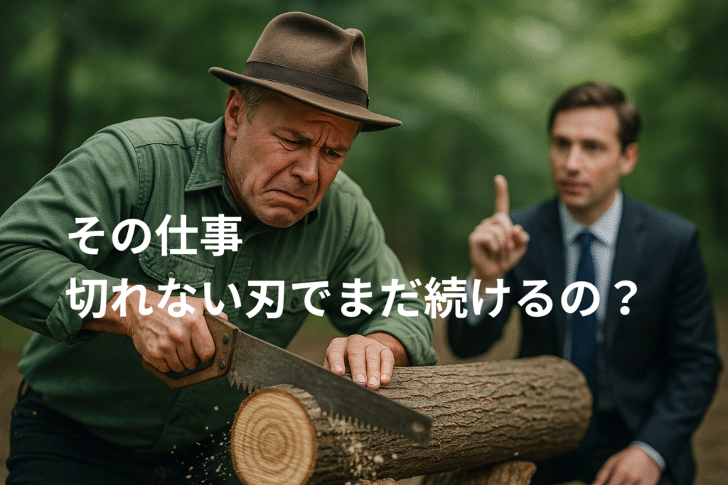 木こりのジレンマをイメージしたアイキャッチ